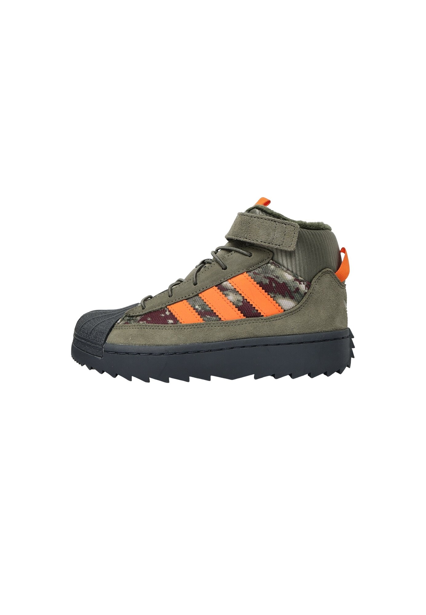 ADIDAS ORIGINALS Cizme SUPERSTAR WINTER TREK oliv / portocaliu / roșu vin / negru