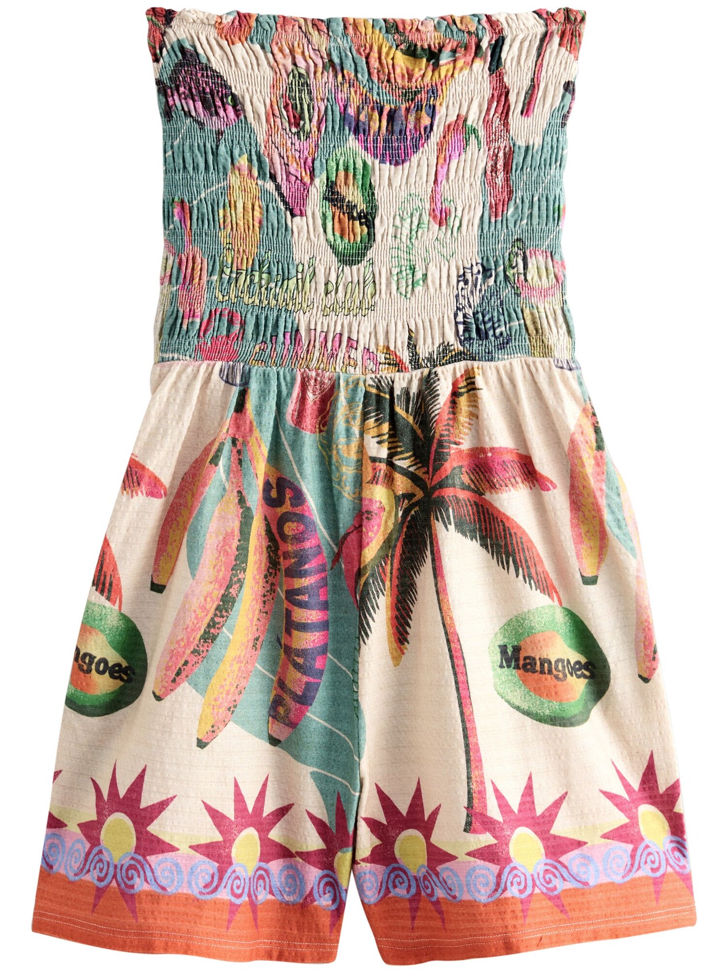 Next Salopeta  bej / verde smarald / roz închis / roșu