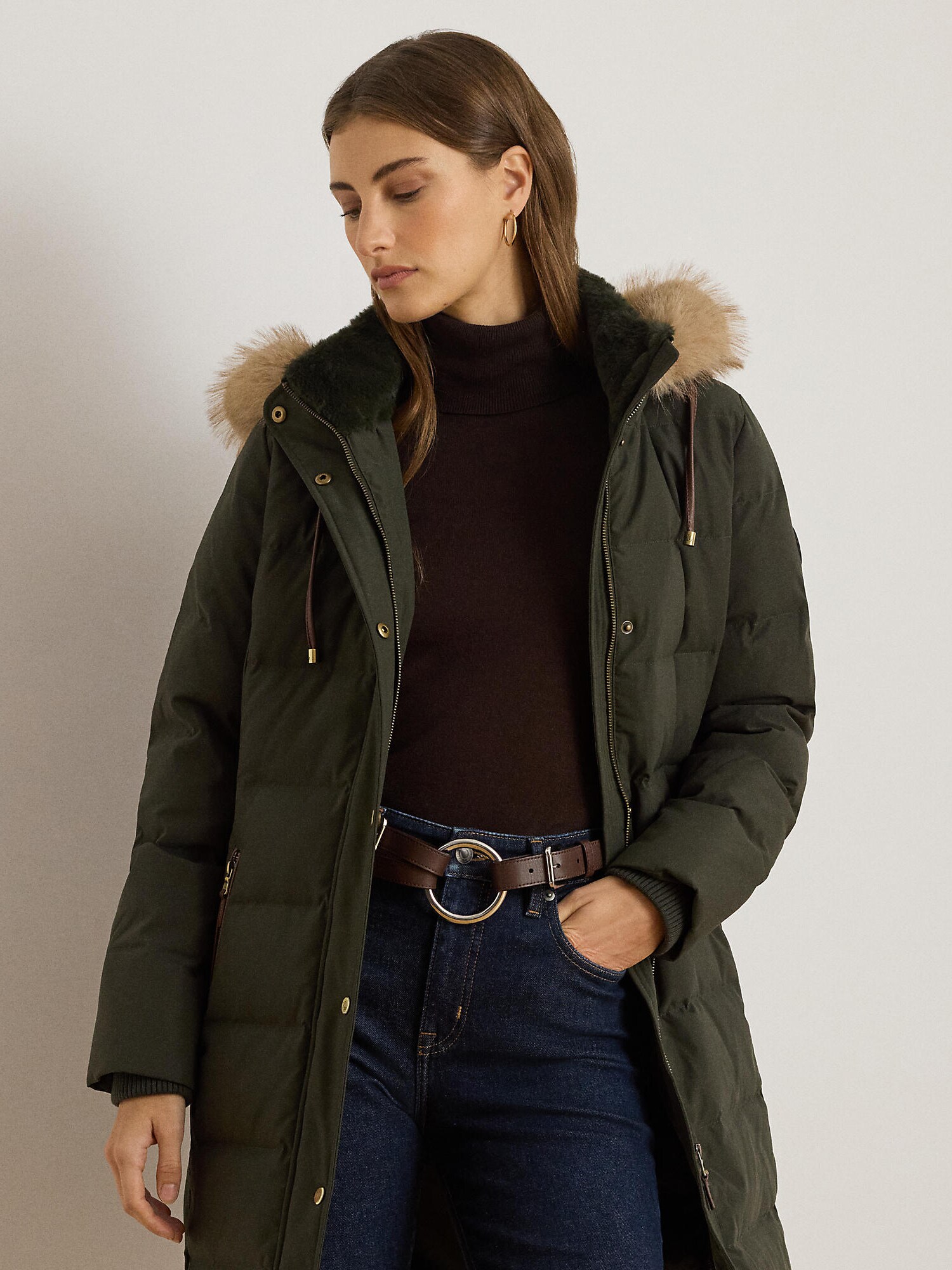 Lauren Ralph Lauren Abrigo de invierno  verde oscuro – imagen 8