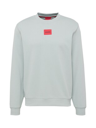 HUGO Sweatshirt ‘Diragol’ Basaltgrijs / Rood / Zwart