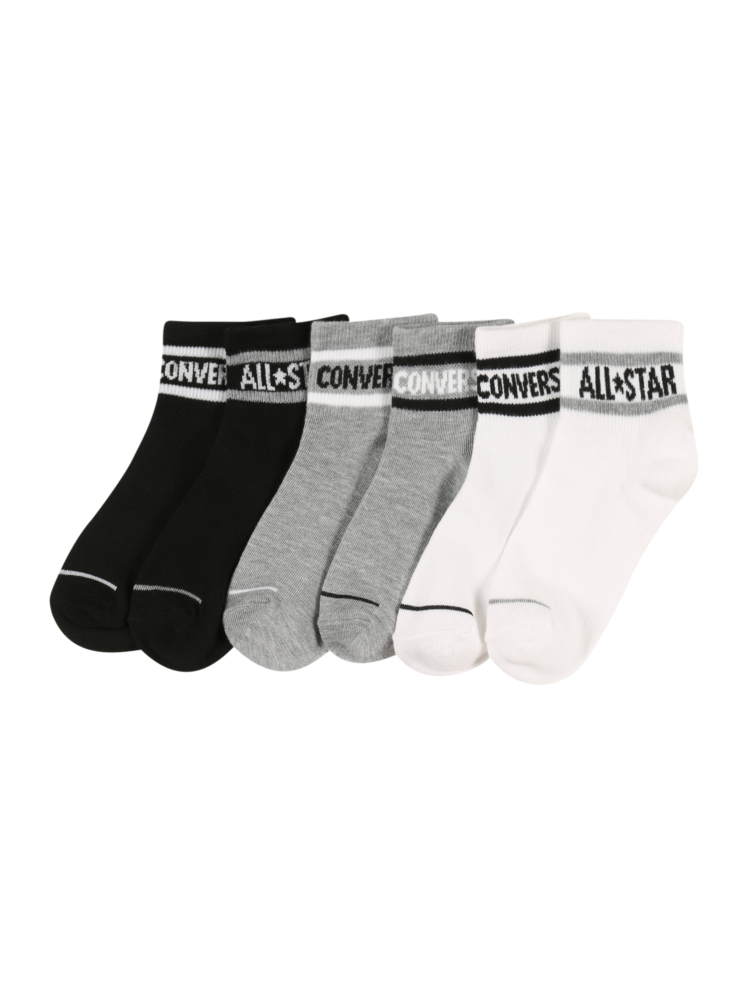 CONVERSE Zokni  szürke / fekete / fehér akciós termékkép 1