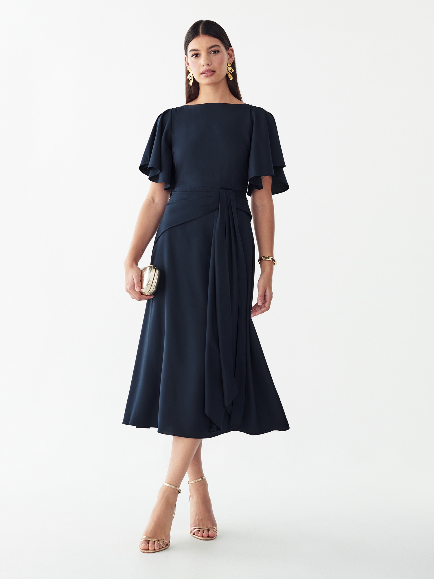 Willa Rochie de cocktail NELLIE bleumarin