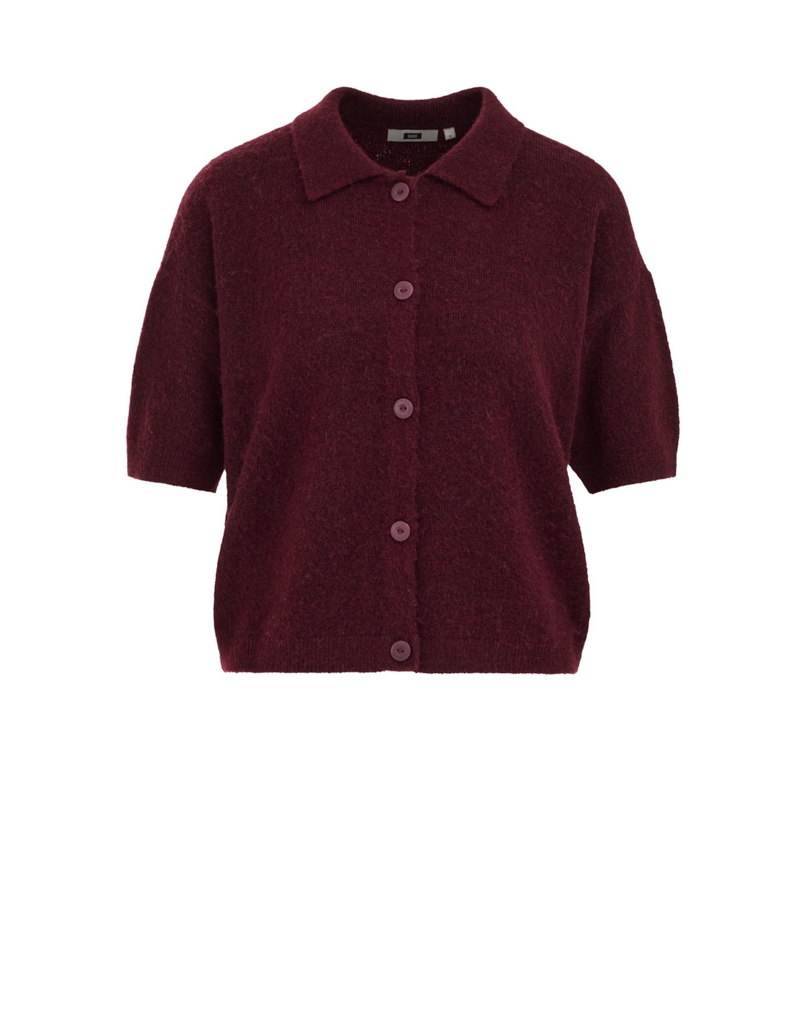 WE Fashion Geacă tricotată  roșu vin