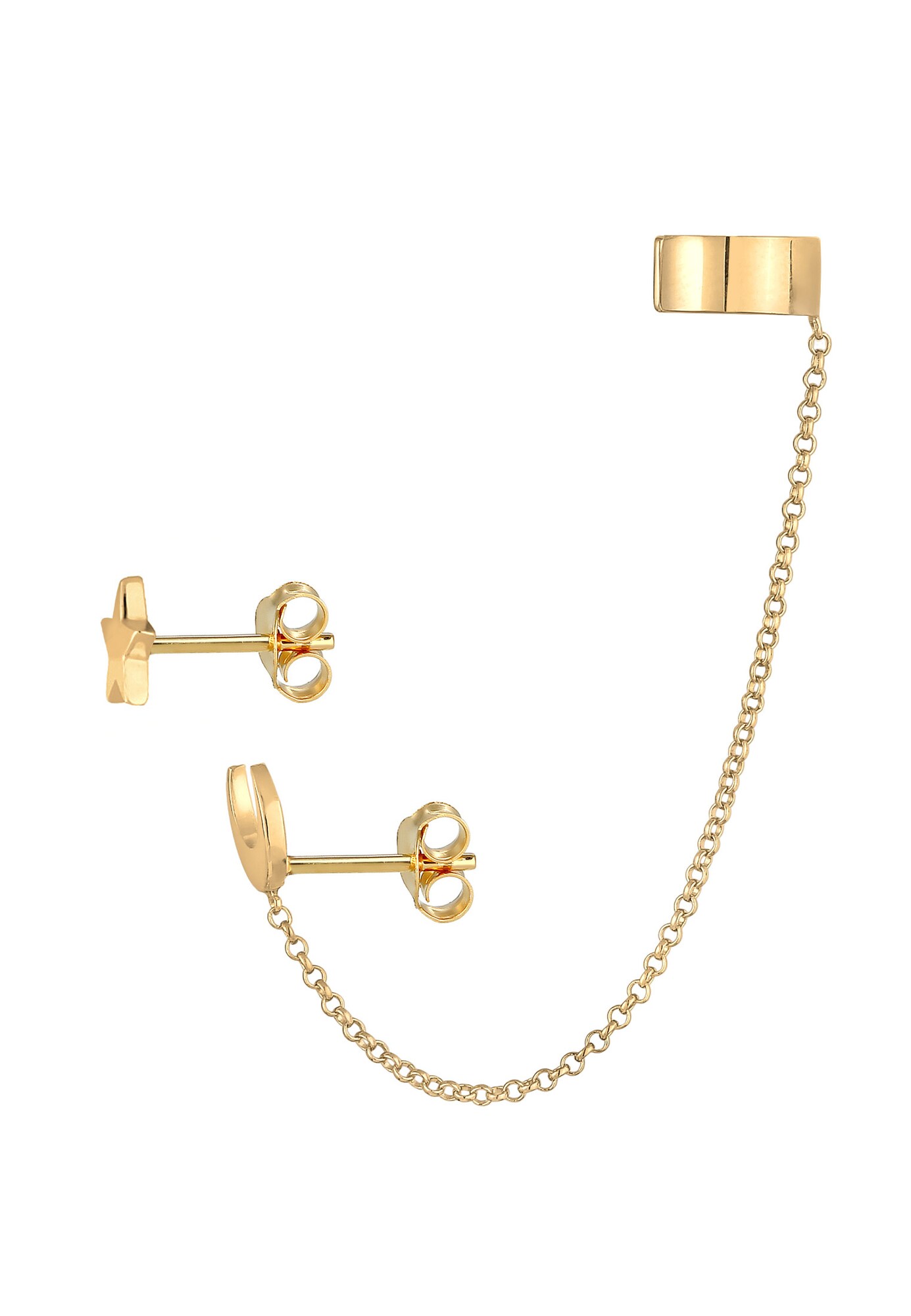 Thumbnail - ELLI Ohrringe Astro, Ear Chain, Earcuff, Halbmond, Sterne
