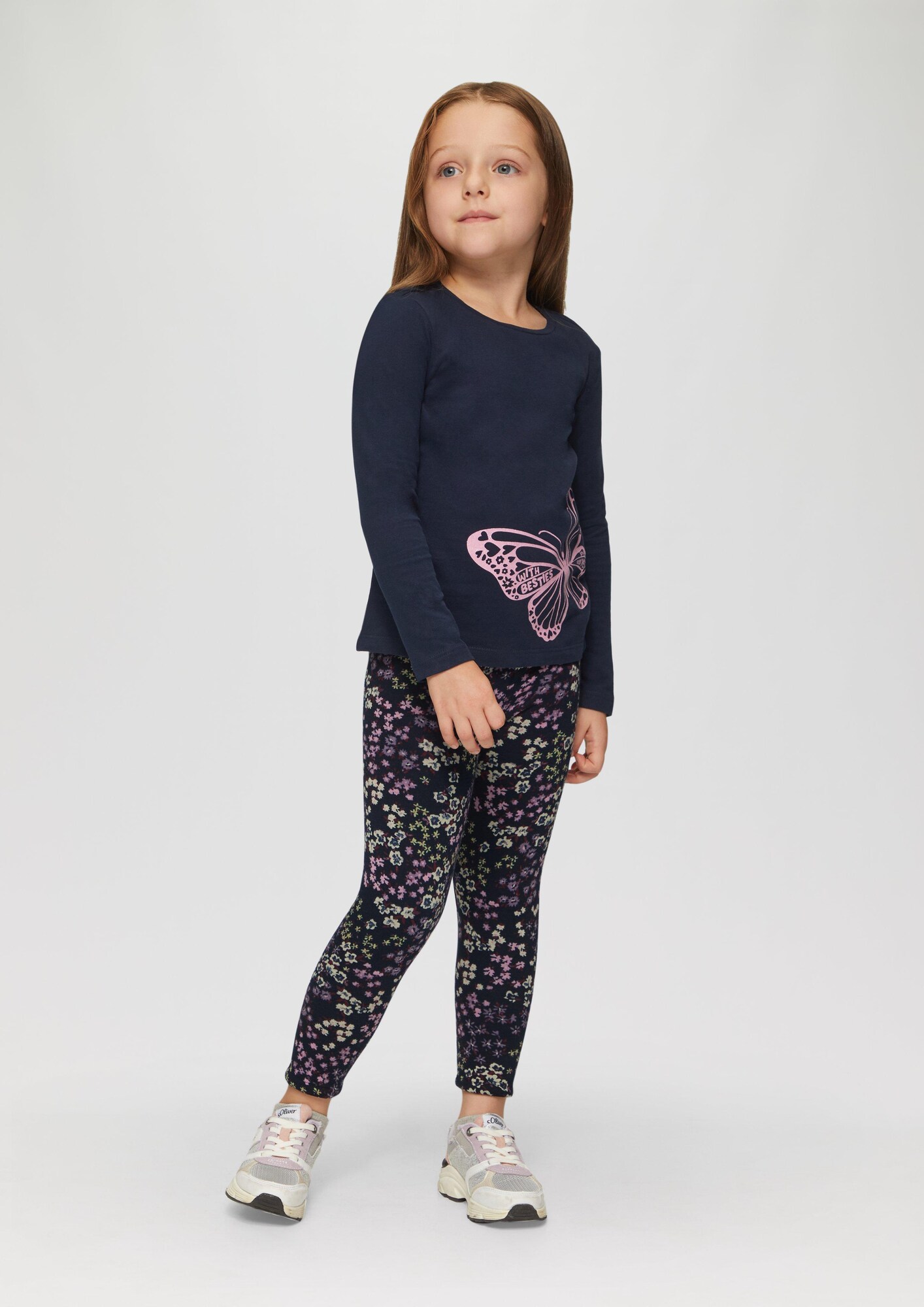 s.Oliver Leggings  tengerészkék / lila / orgona / fehér termék 2. képe