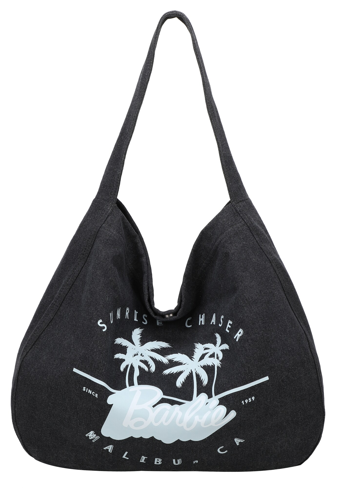 Fritzi Aus Preußen Handtas 'Easy Hobo Limited Barbie' Lichtblauw / Zwart / Wit