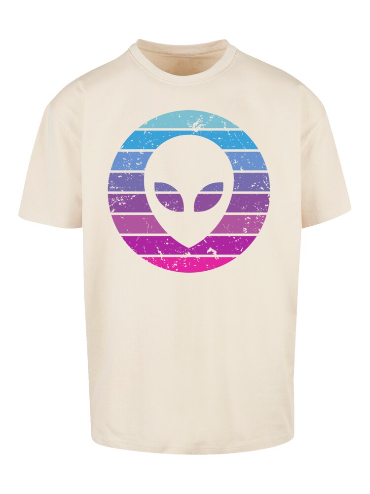 F4NT4STIC T-Shirt 'Alien Kopf' Herren Größe XXL sand / mischfarben