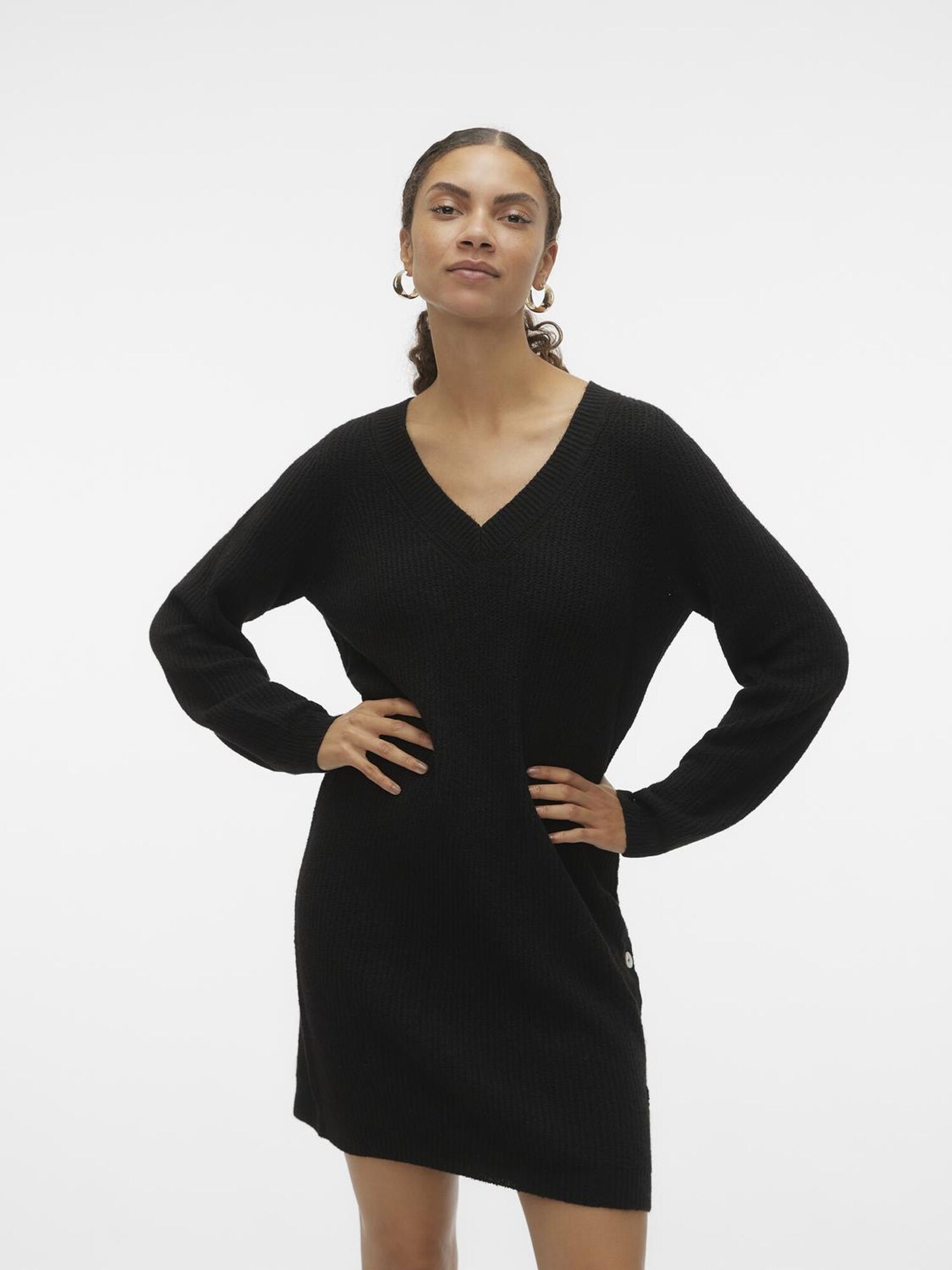 VERO MODA Kötött ruhák 'Tini'  fekete termék 2. képe