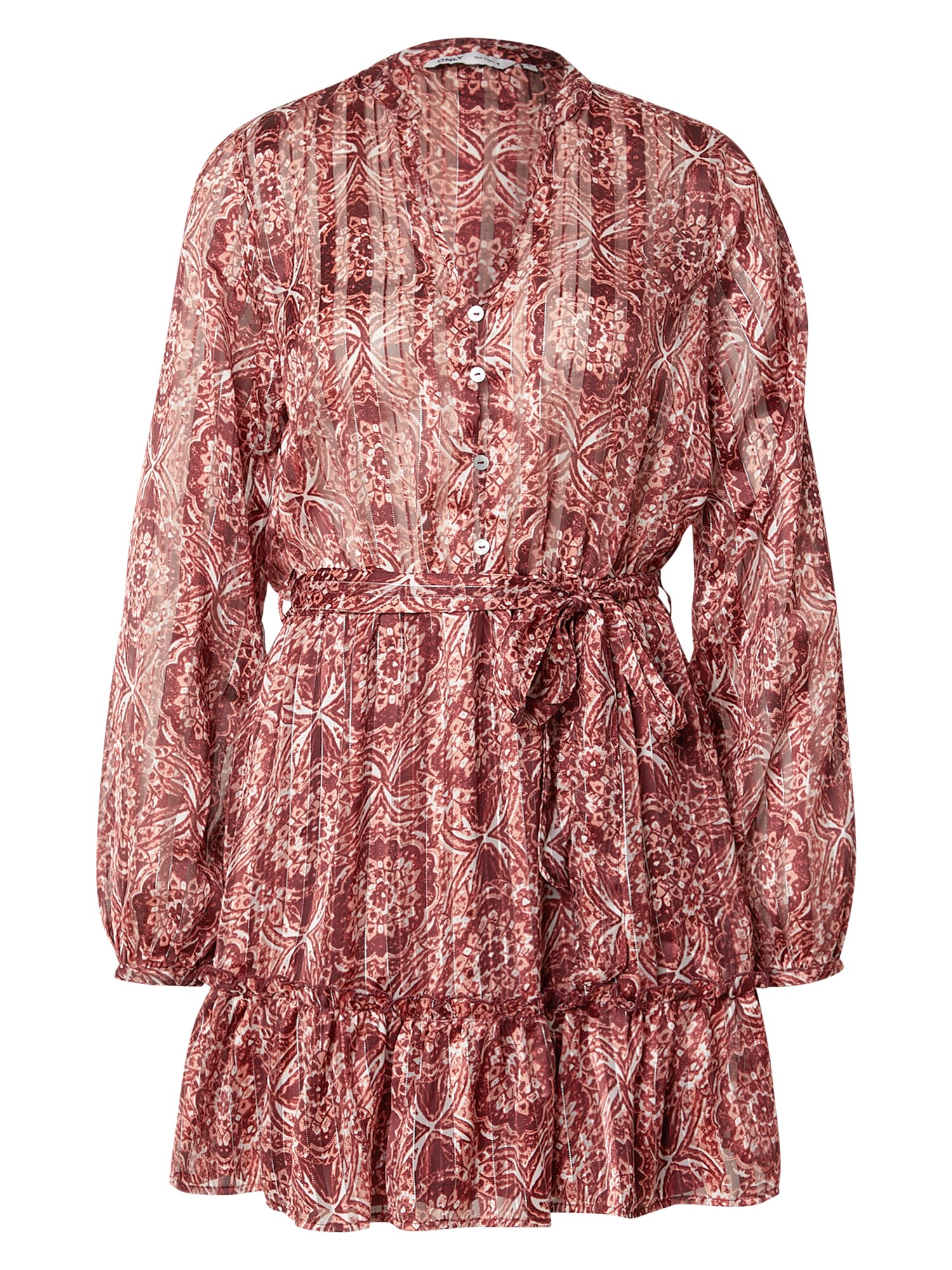 ONLY Rochie tip bluză ONLAvery  portocaliu pastel / roșu vin / alb murdar