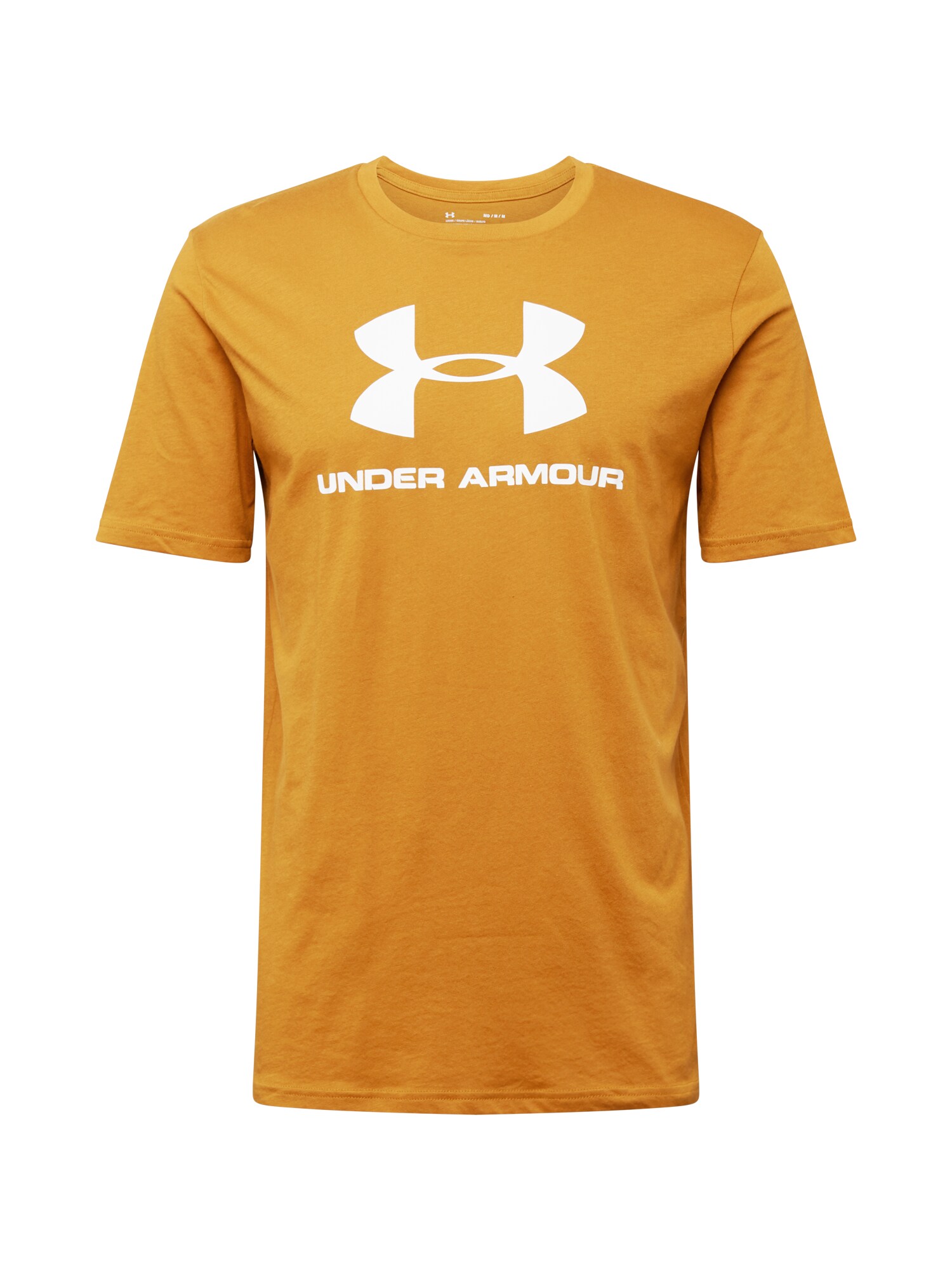 UNDER ARMOUR Sportiniai marškinėliai  tamsiai geltona / balta