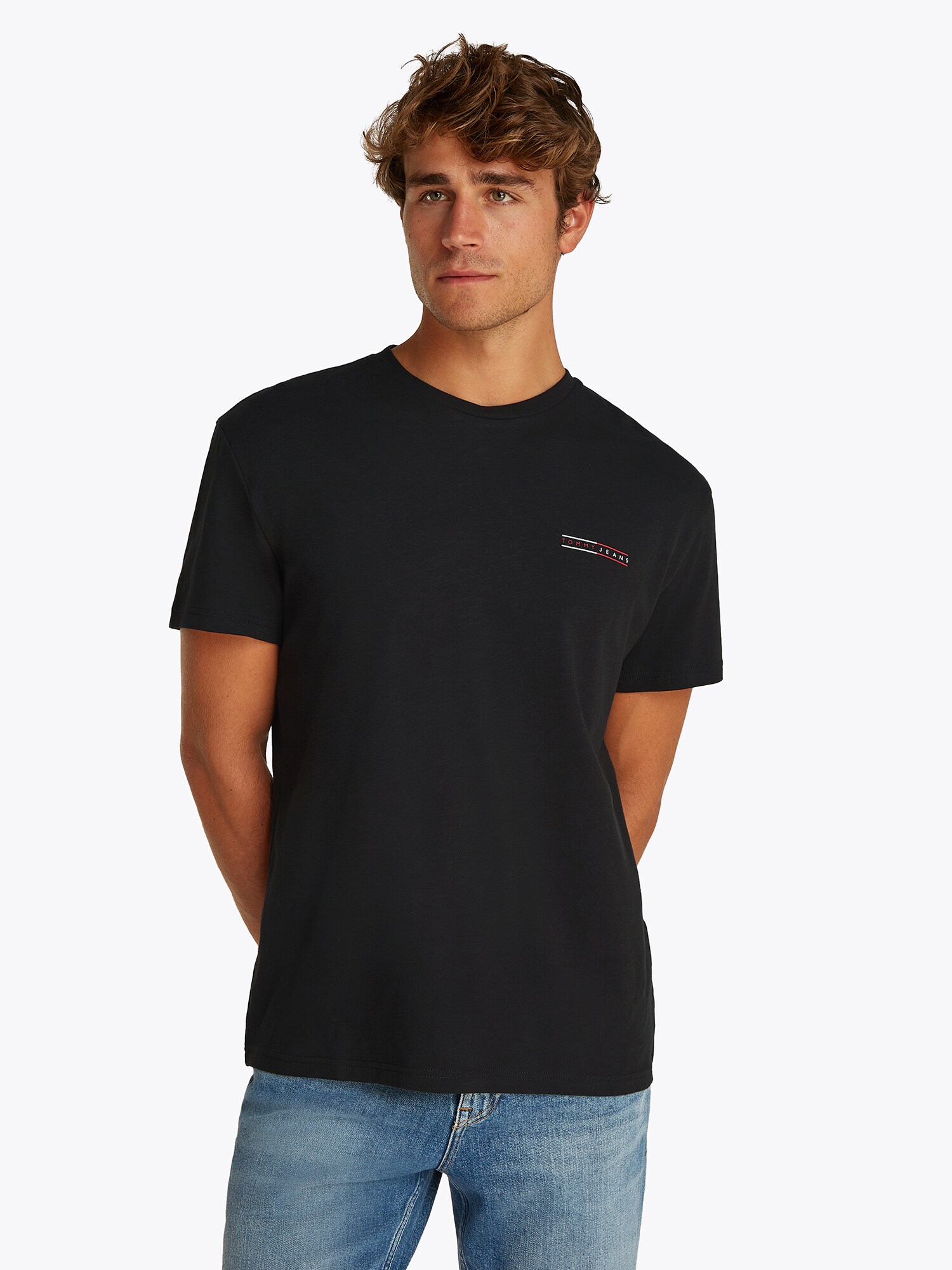 Tommy Jeans Póló  piros / fekete / gyapjúfehér termék 2. képe