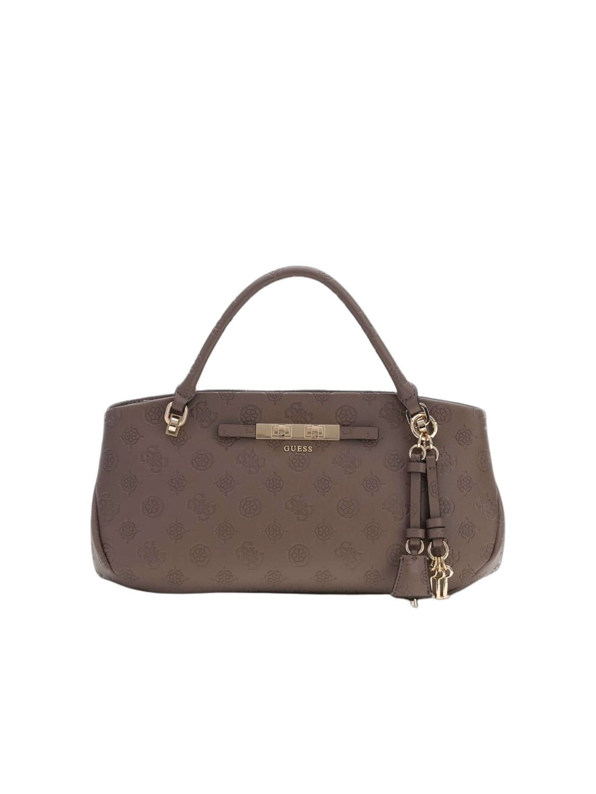 Guess Handväska 'Guess Sac à Main Carmella 3 Compartiments Taupe Logo' dam