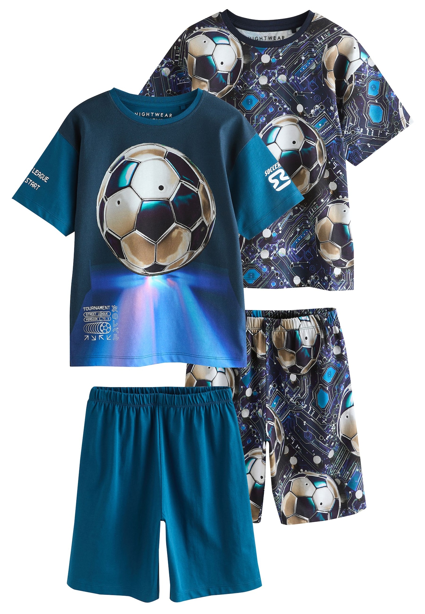 Next Pijamale  albastru marin / albastru regal / albastru închis / alb murdar