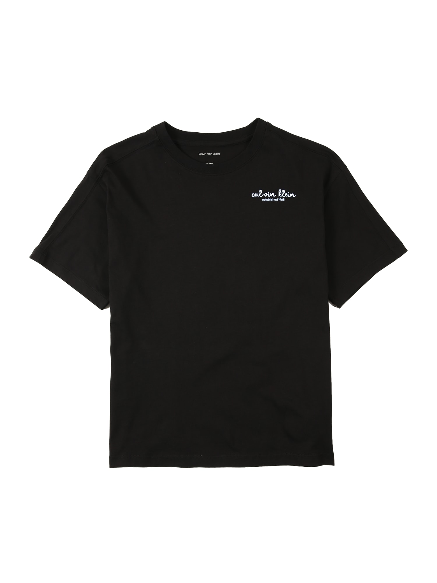 Calvin Klein Jeans Tricou negru / alb