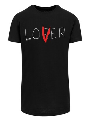 F4NT4STIC Shirt ‘IT Film ES Stephen King Loser Lover’ Rood / Zwart / Offwhite