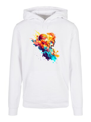 F4NT4STIC Sweatshirt ‘ Abstract player’ Gemengde kleuren / Wit