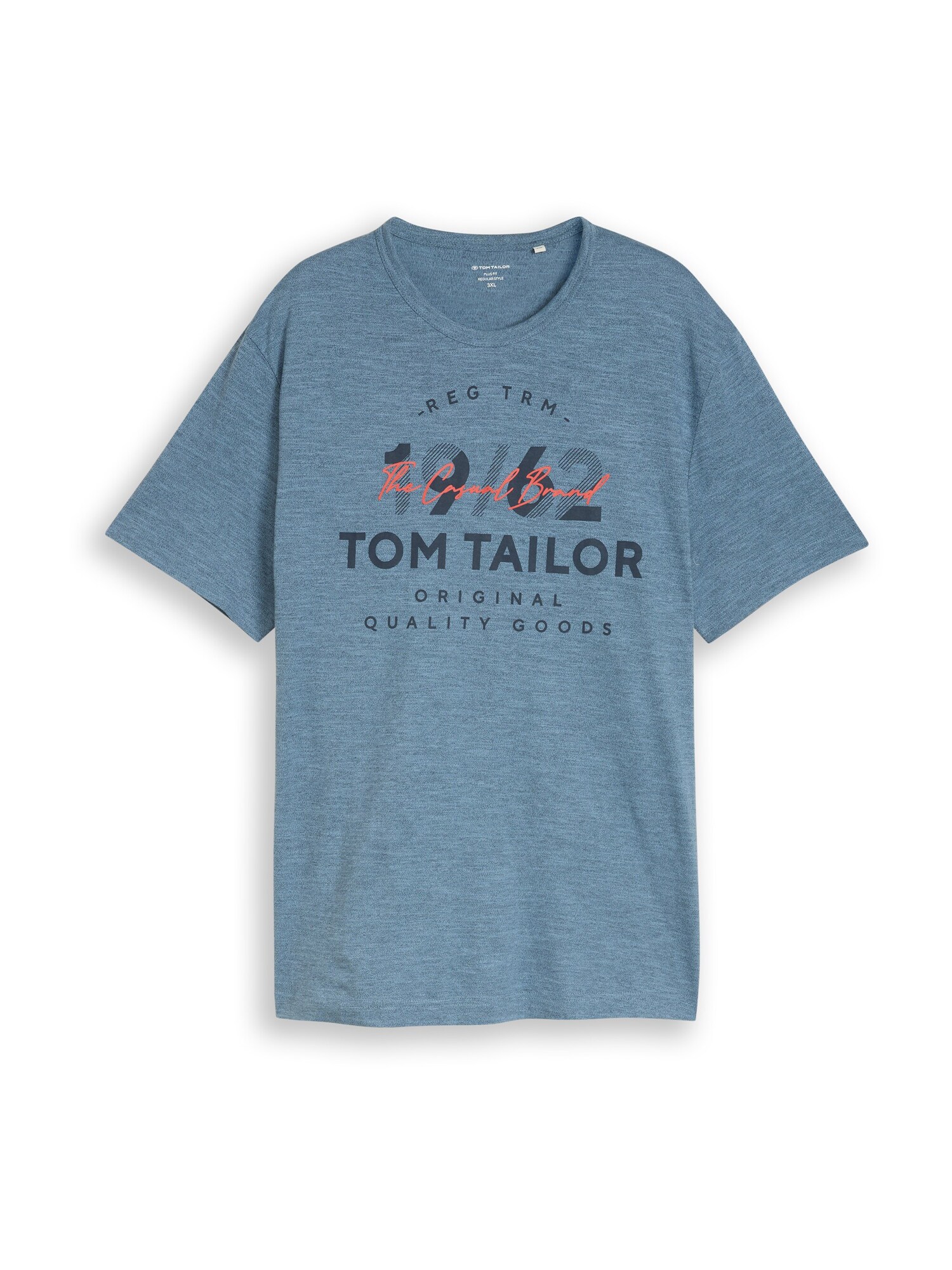 TOM TAILOR Men   Tricou  albastru închis / albastru amestec / negru