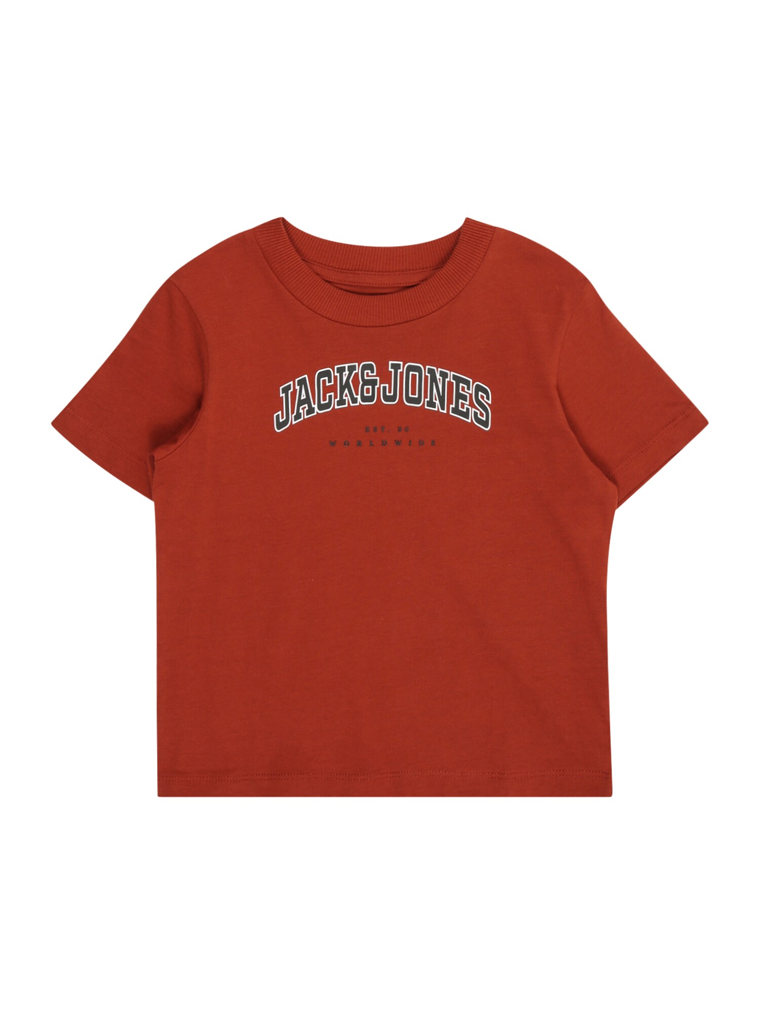 JACK & JONES MINI Póló 'JJECALEB'  rozsdabarna / fekete / fehér akciós termékkép 1