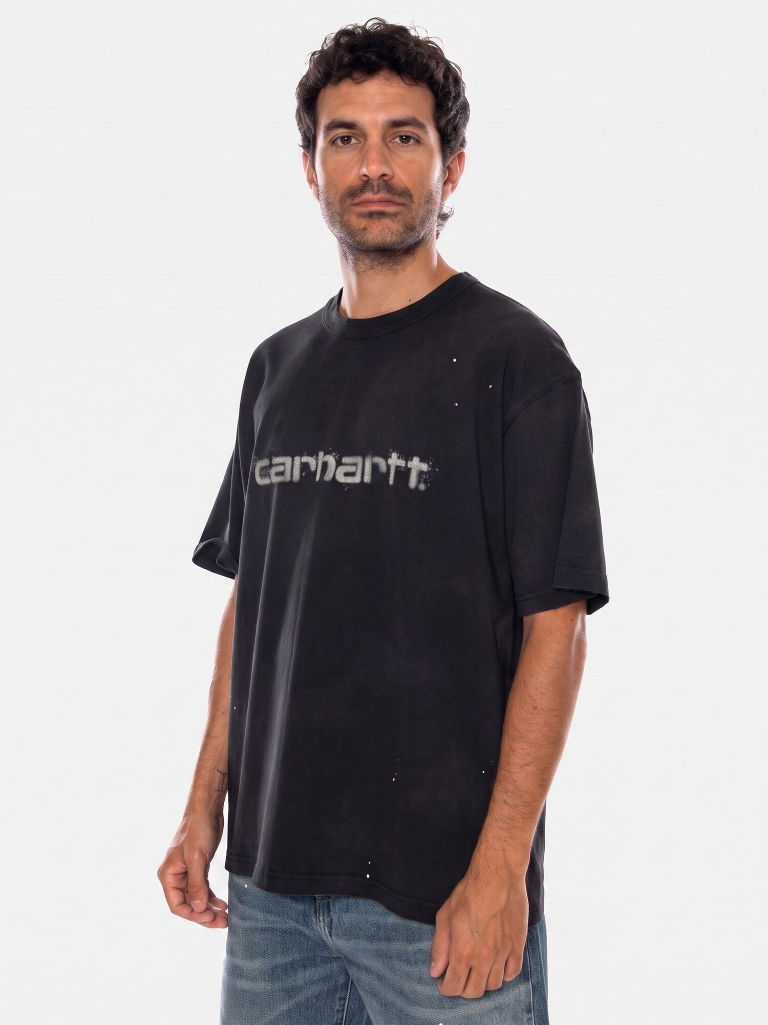 T-shirt 'S/S PAINTER T-SHIRT BLACK'
