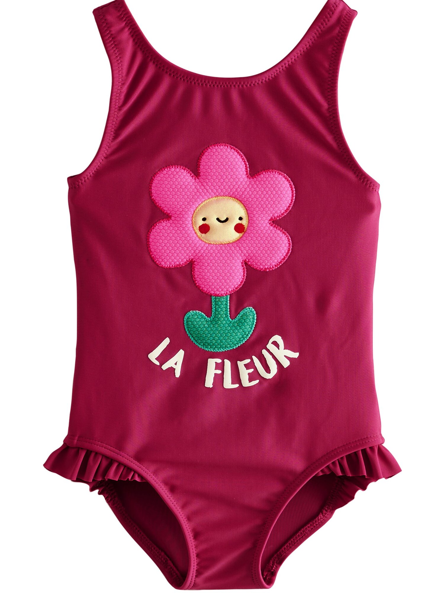 Next Costum de baie întreg  verde / roz / roșu burgundy / alb