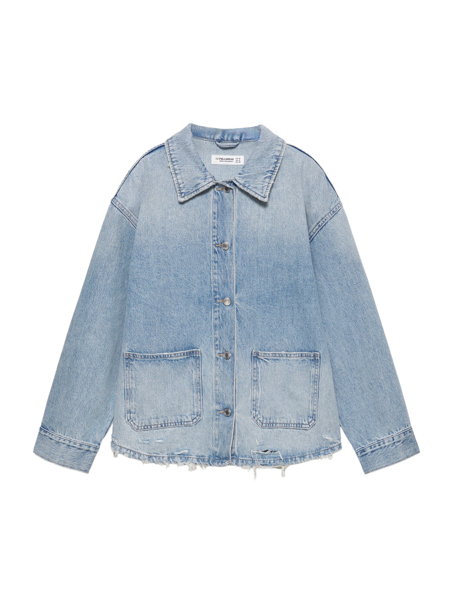 Pull&Bear Geacă de primăvară-toamnă  albastru denim