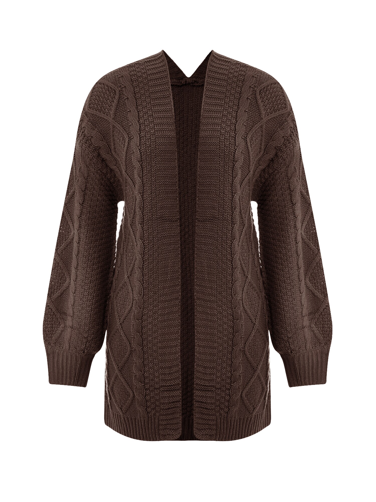 Imily Bela Geacă tricotată  ciocolatiu