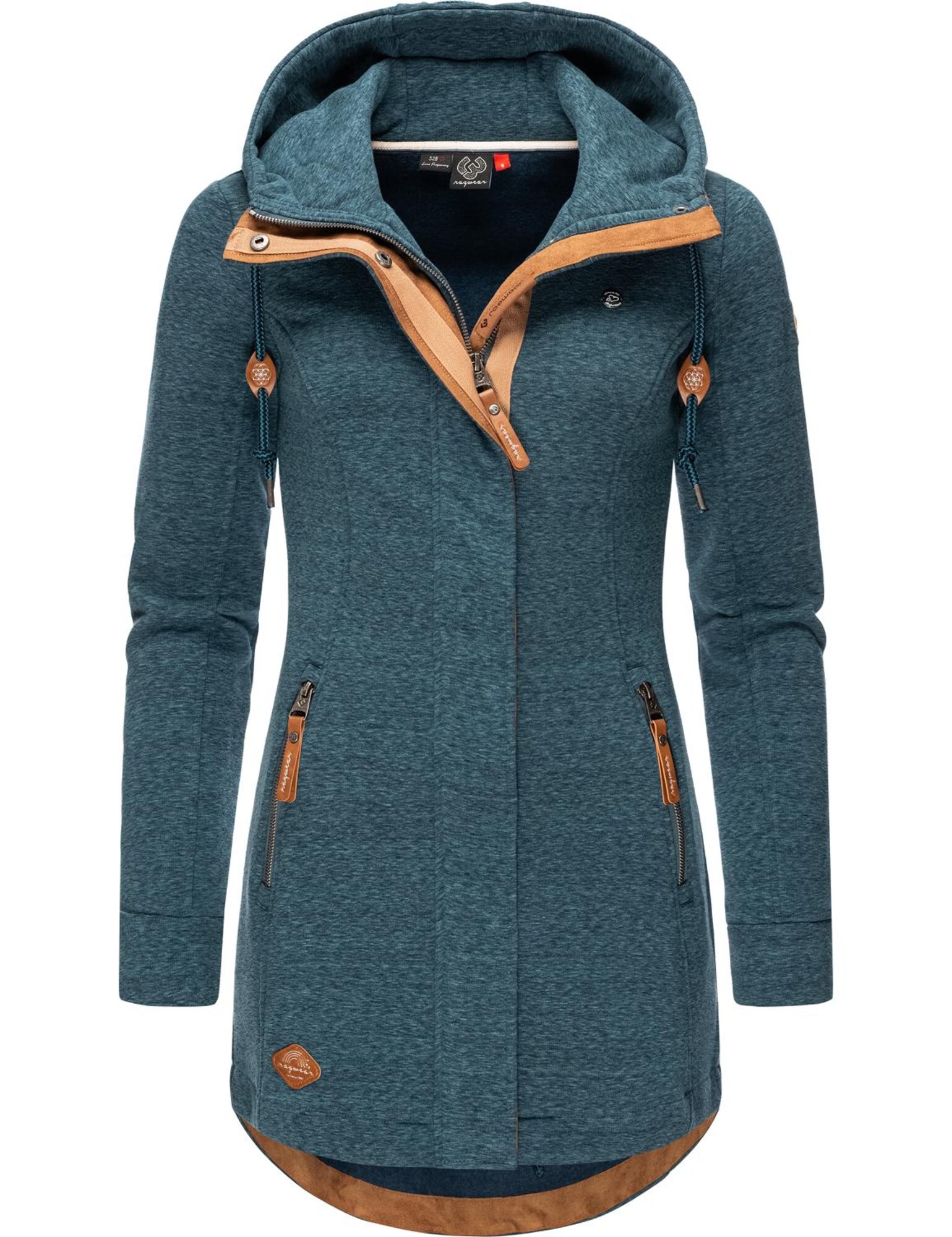 Ragwear Hanorac  maro deschis / verde petrol