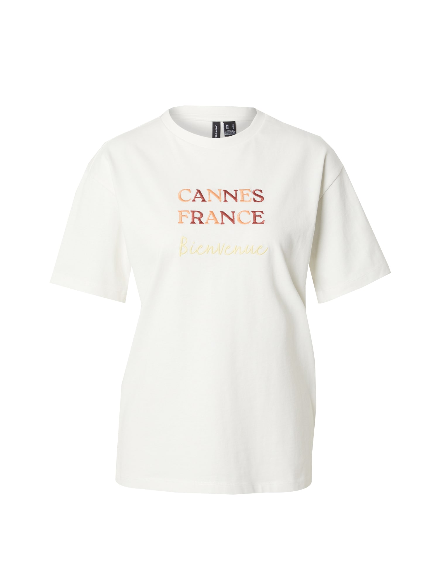 VERO MODA Tricou VMSARA MIA  galben / roșu / alb