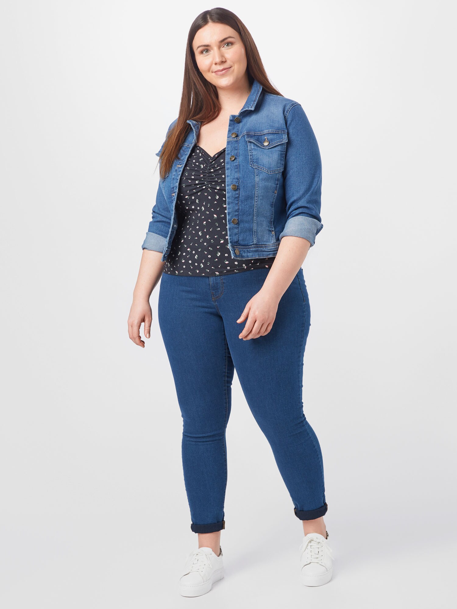 ABOUT YOU Curvy Top 'Hale' zelená / ružová / čierna / biela (obrázok 4)