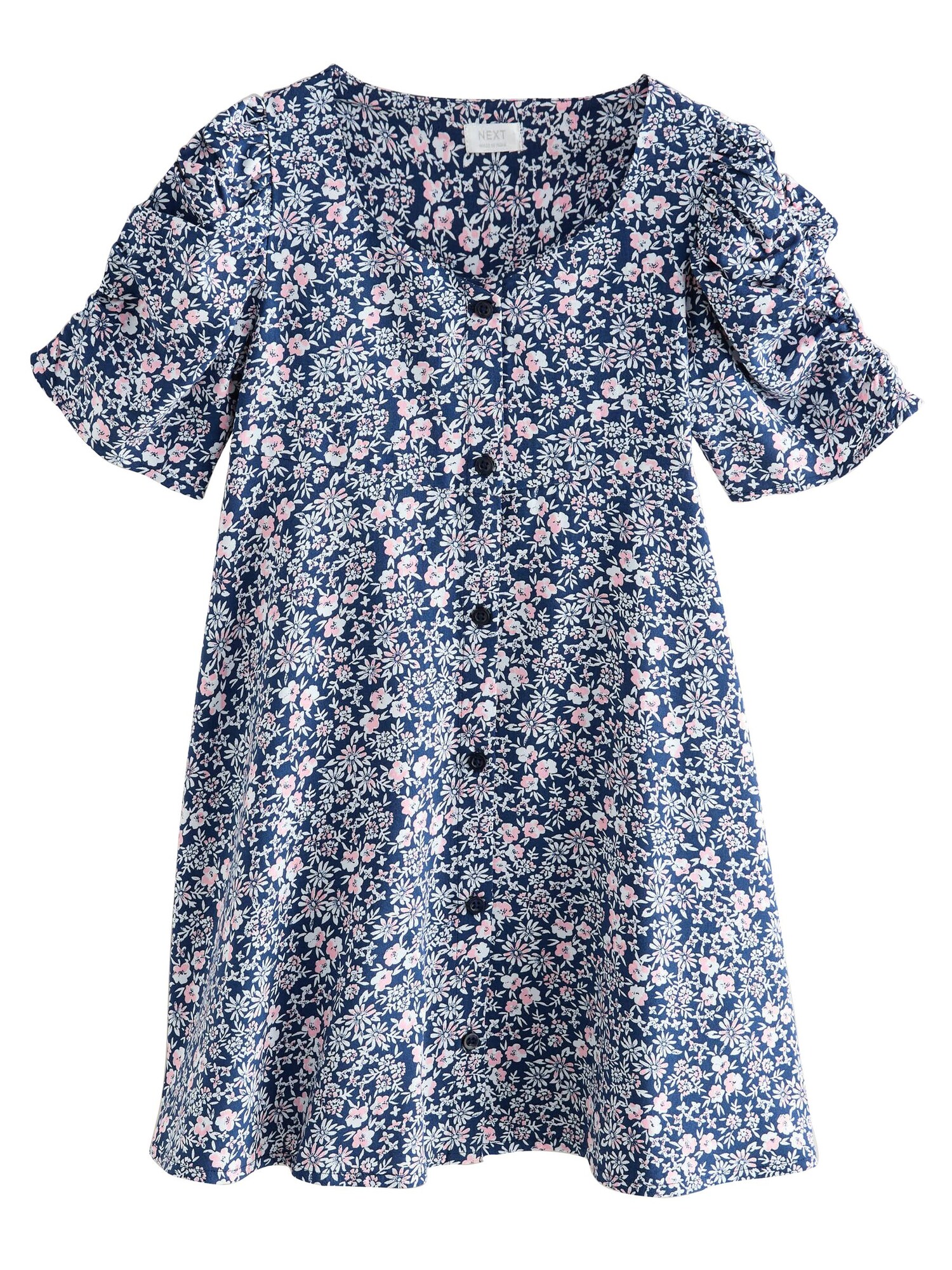 Next Rochie  bleumarin / roz / alb