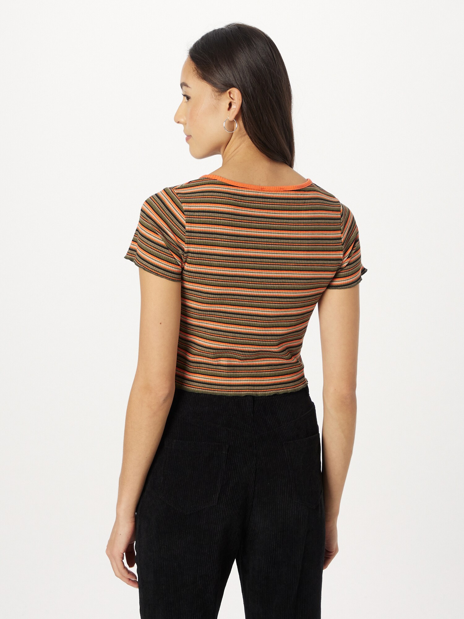 Nasty Gal Vyšívaný top béžová / krémová / oranžová / čierna / šedobiela (obrázok 3)
