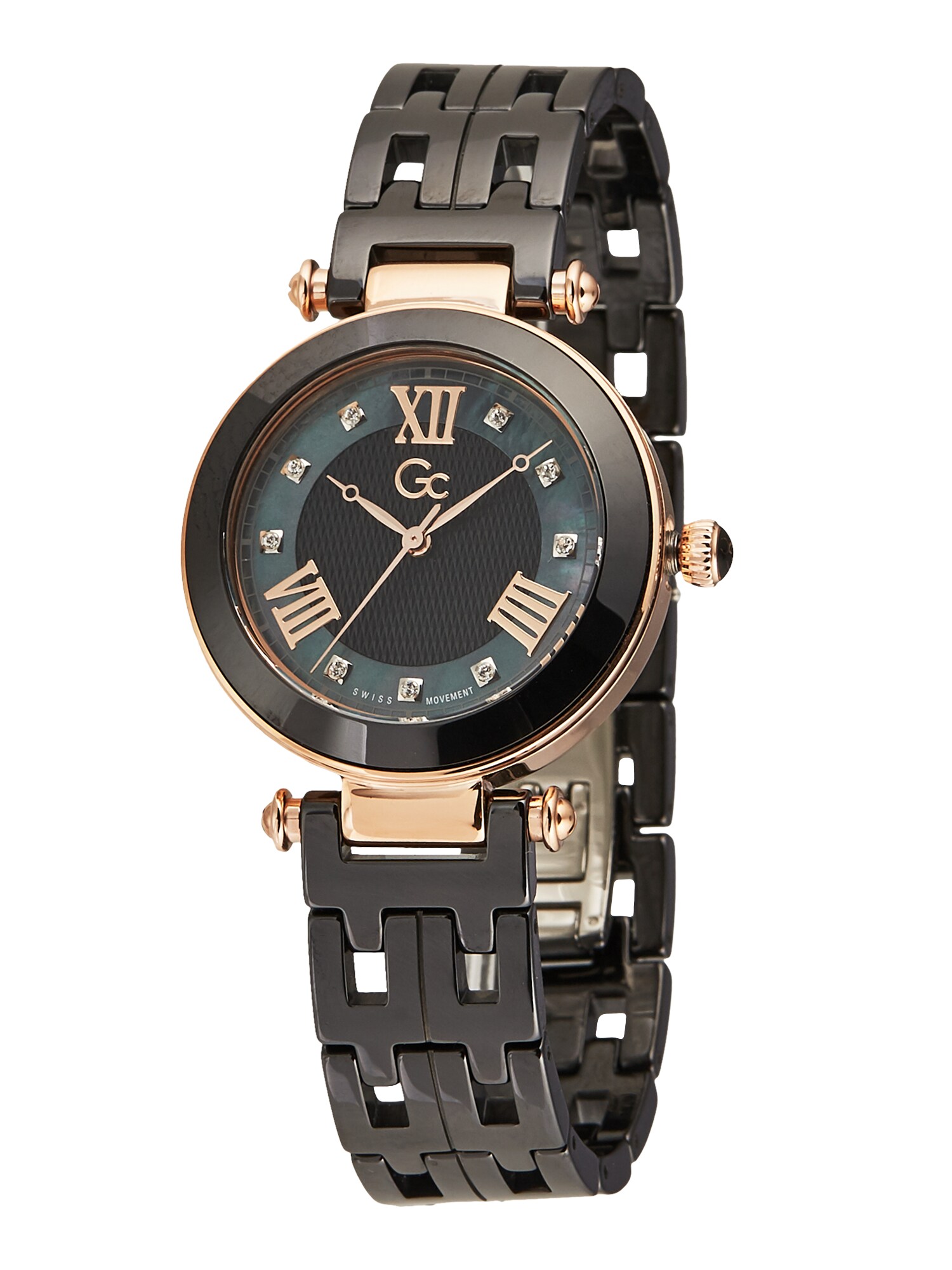 Gc Analoginis (įprastinio dizaino) laikrodis 'Prime Chic'  rožinio aukso spalva / juoda