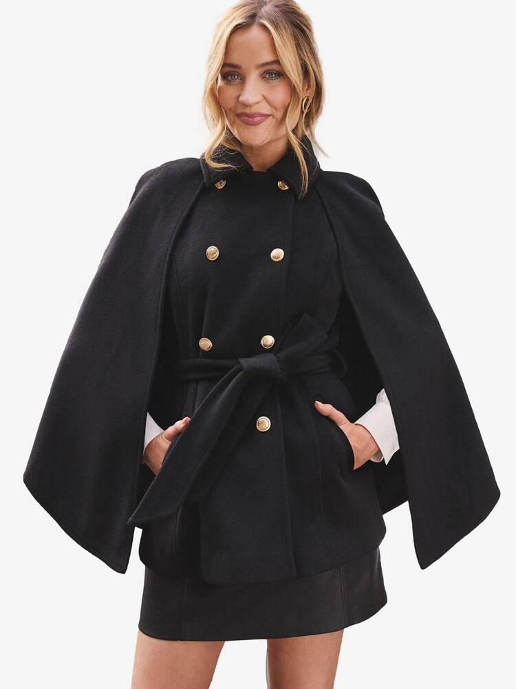 love & roses Mantel Damen Größe L schwarz Wintermantel