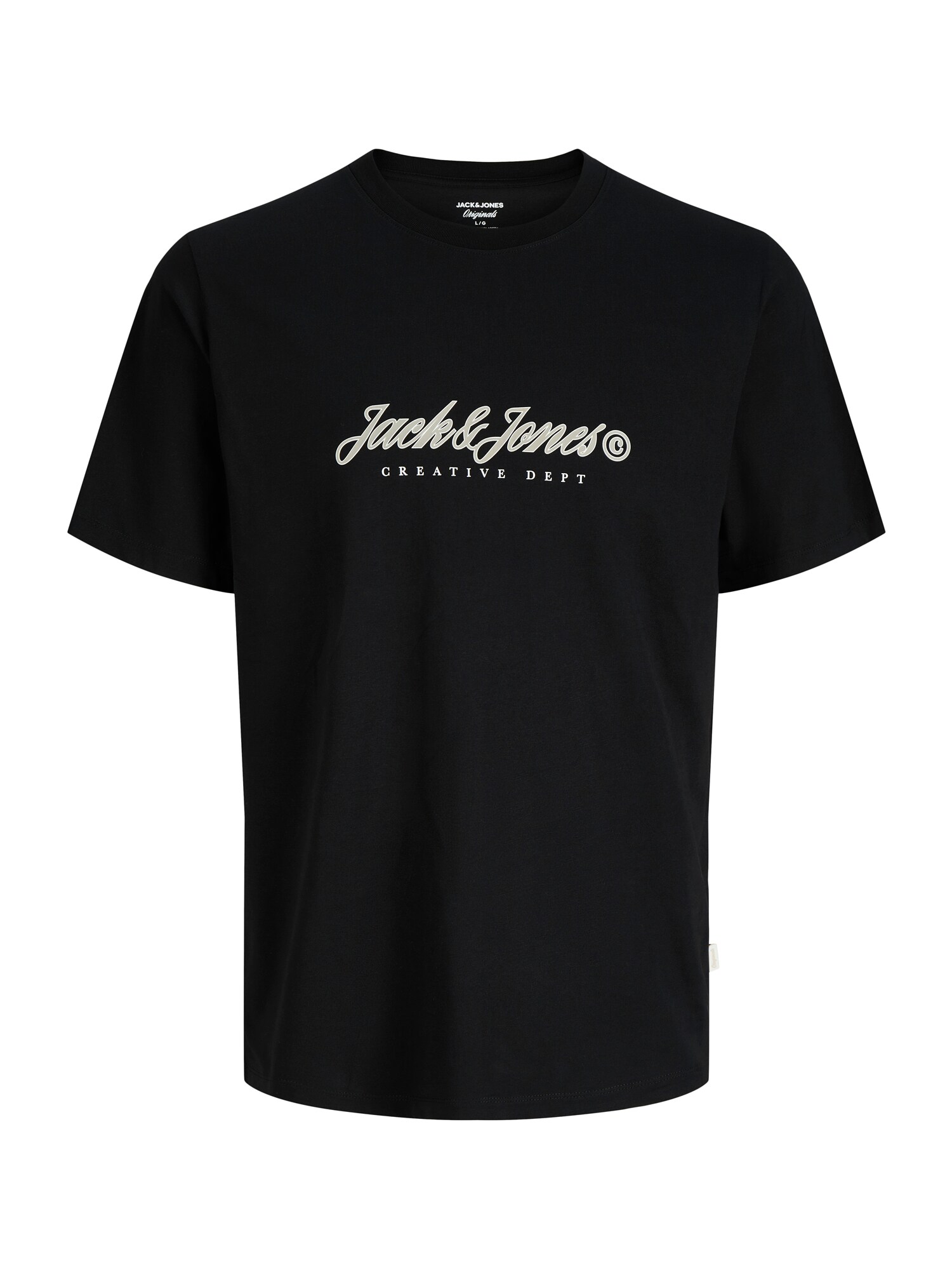 Jack & Jones Plus Tricou 'JORMontauk'  gri deschis / negru / alb