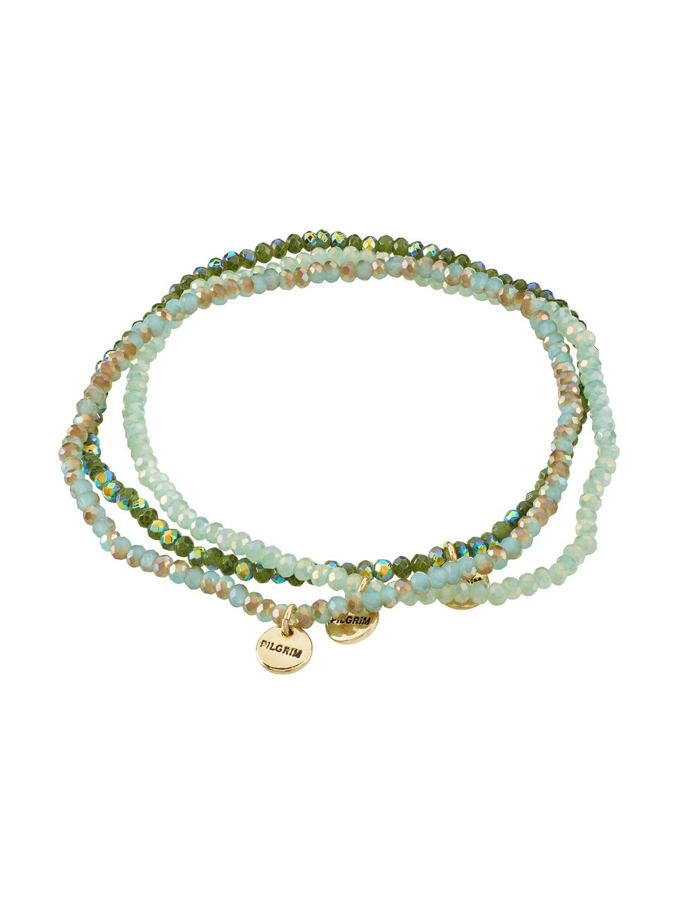 Armband 'Indigo' turkos / guld / grön