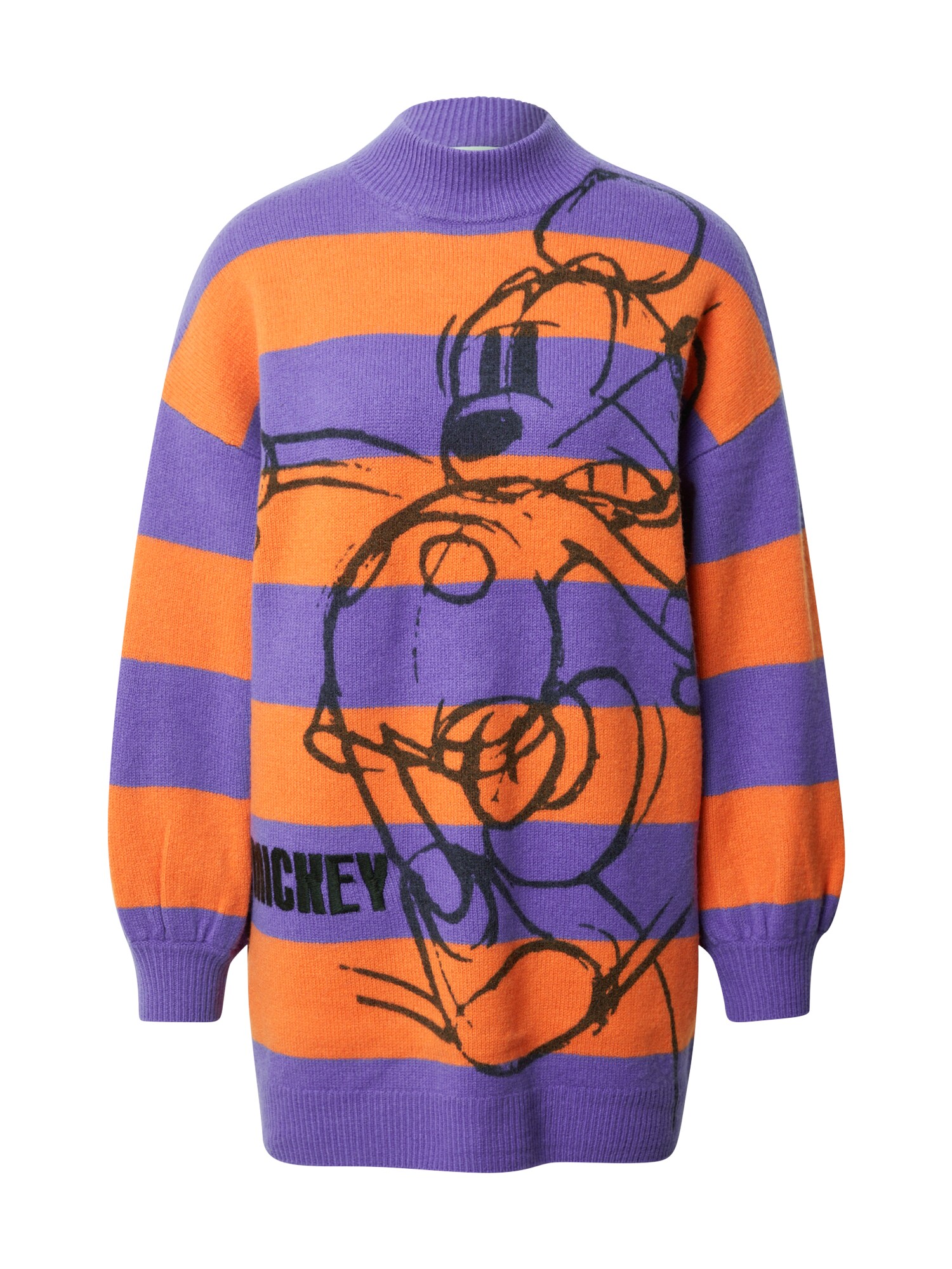 PRINCESS GOES HOLLYWOOD Laisvas megztinis purpurinė / tamsiai oranžinė / juoda