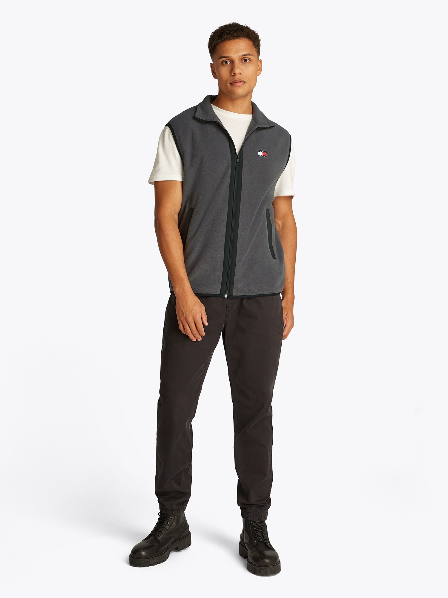 Tommy Jeans Vesta antracitová / čierna (obrázok 4)
