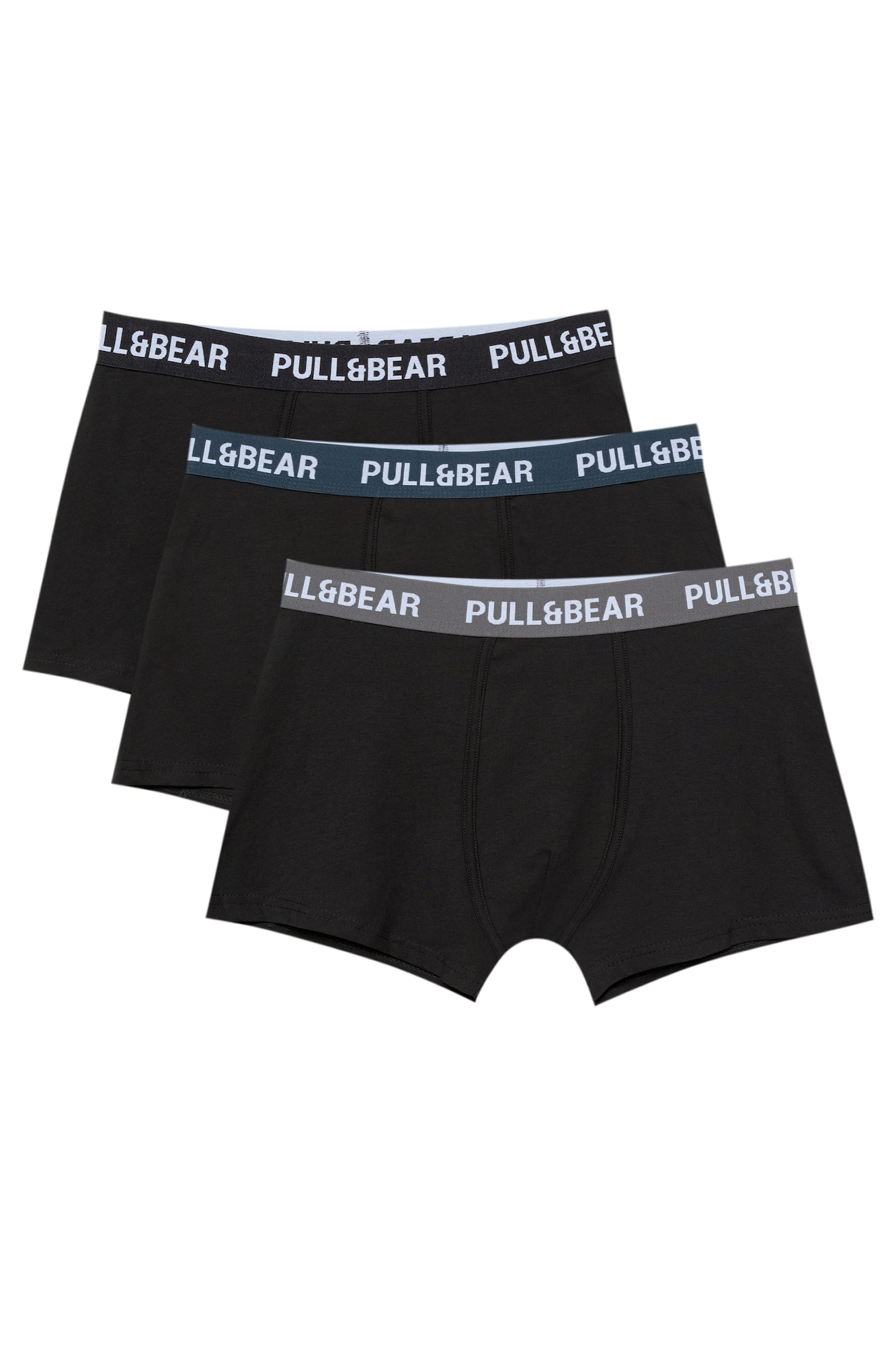 Pull&Bear Boxeri  albastru marin / pământiu / negru / alb