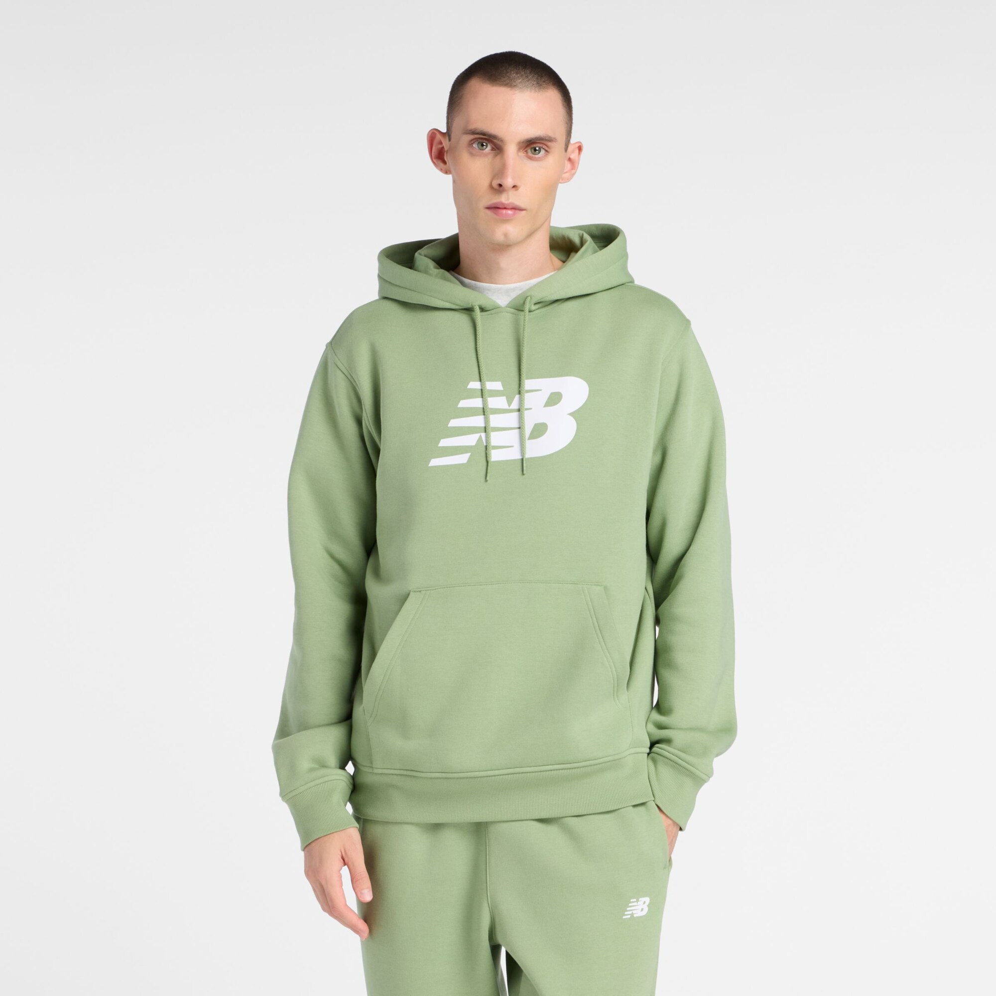 New balance Sudadera verde claro / blanco – imagen 1