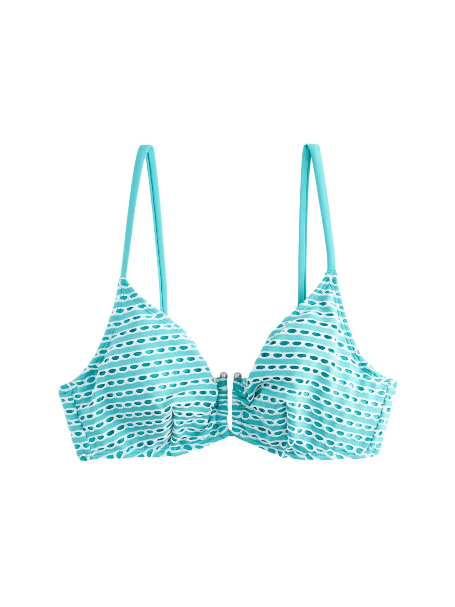 Next Sutien costum de baie  albastru deschis / alb
