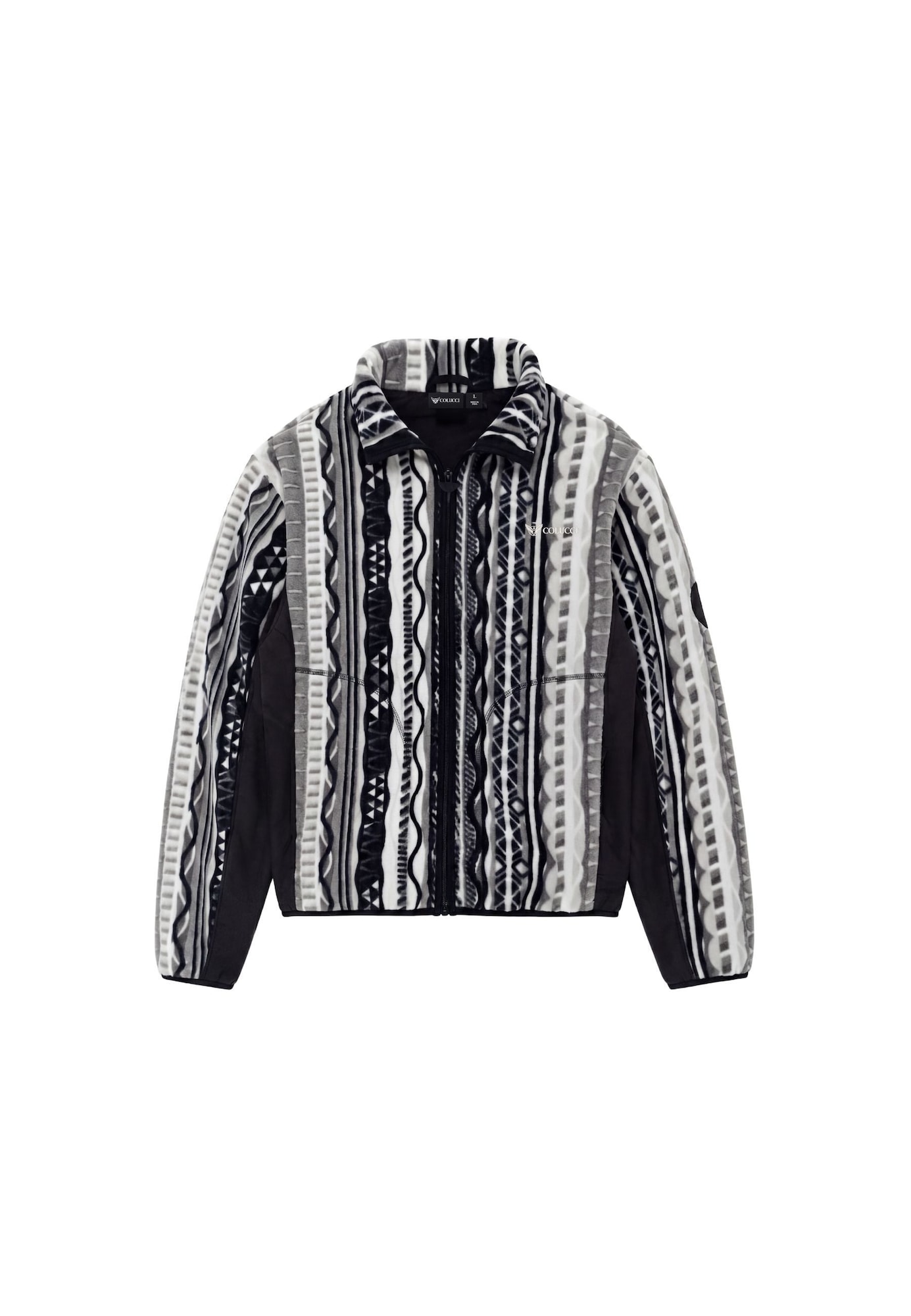 Colucci Giacca di pile grigio chiaro / grigio scuro / nero / bianco