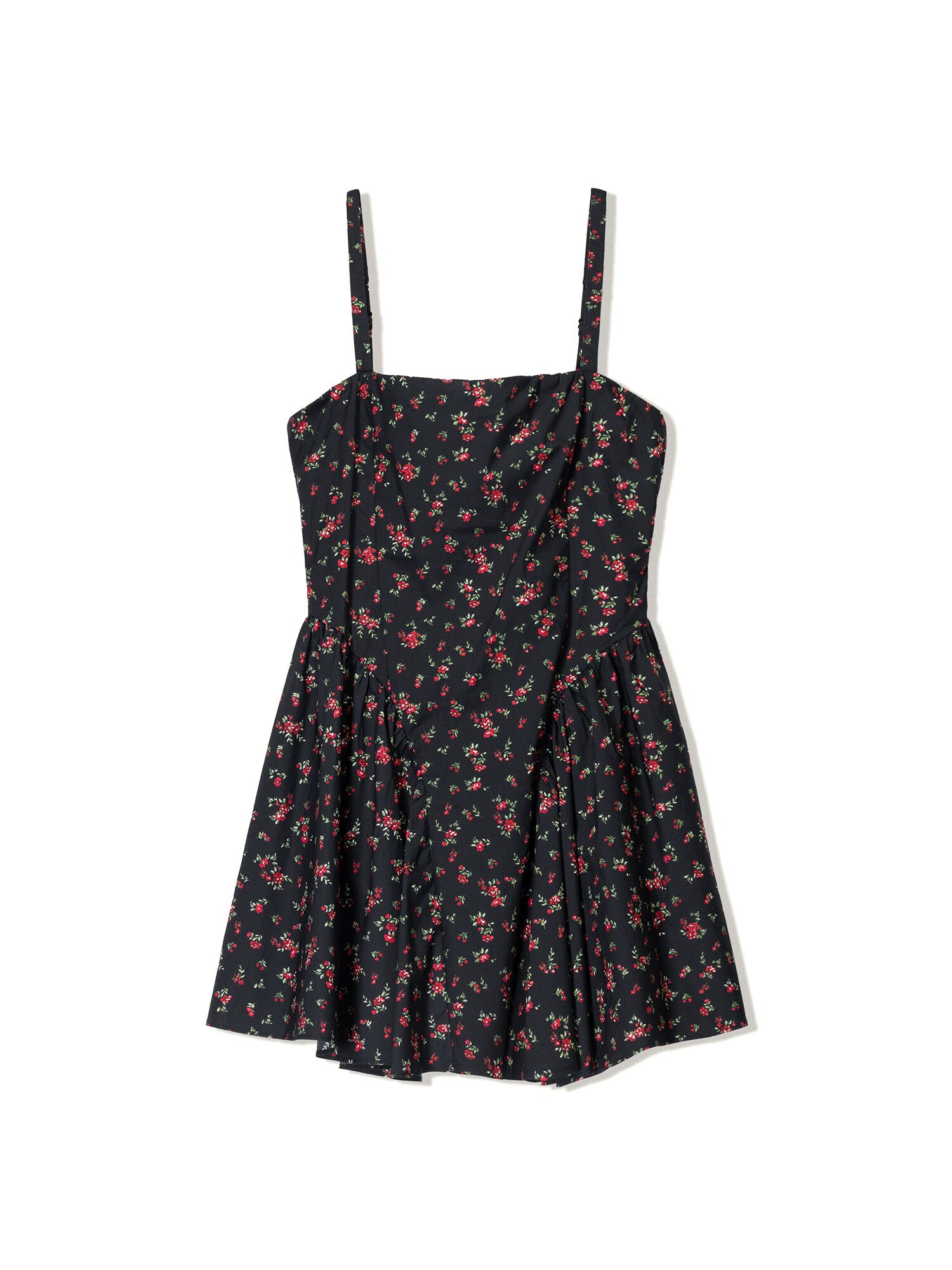 Bershka Rochie de vară  verde / roșu / negru / alb
