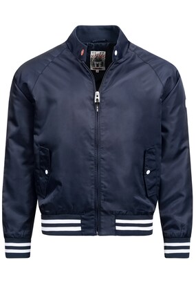 INDICODE JEANS Tussenjas ‘Ayser’ Donkerblauw / Wit