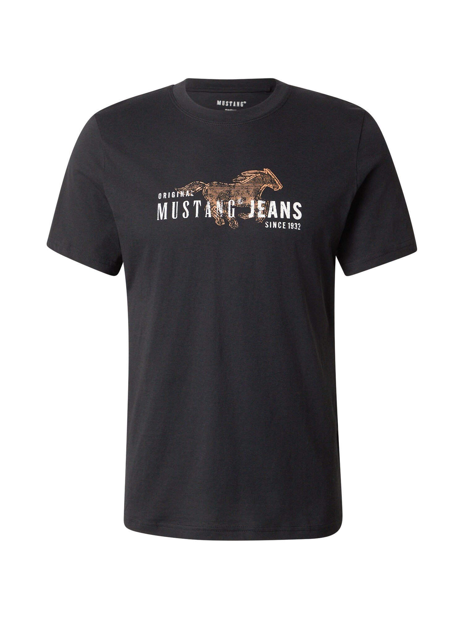 MUSTANG Tricou AUSTIN  maro / negru / alb