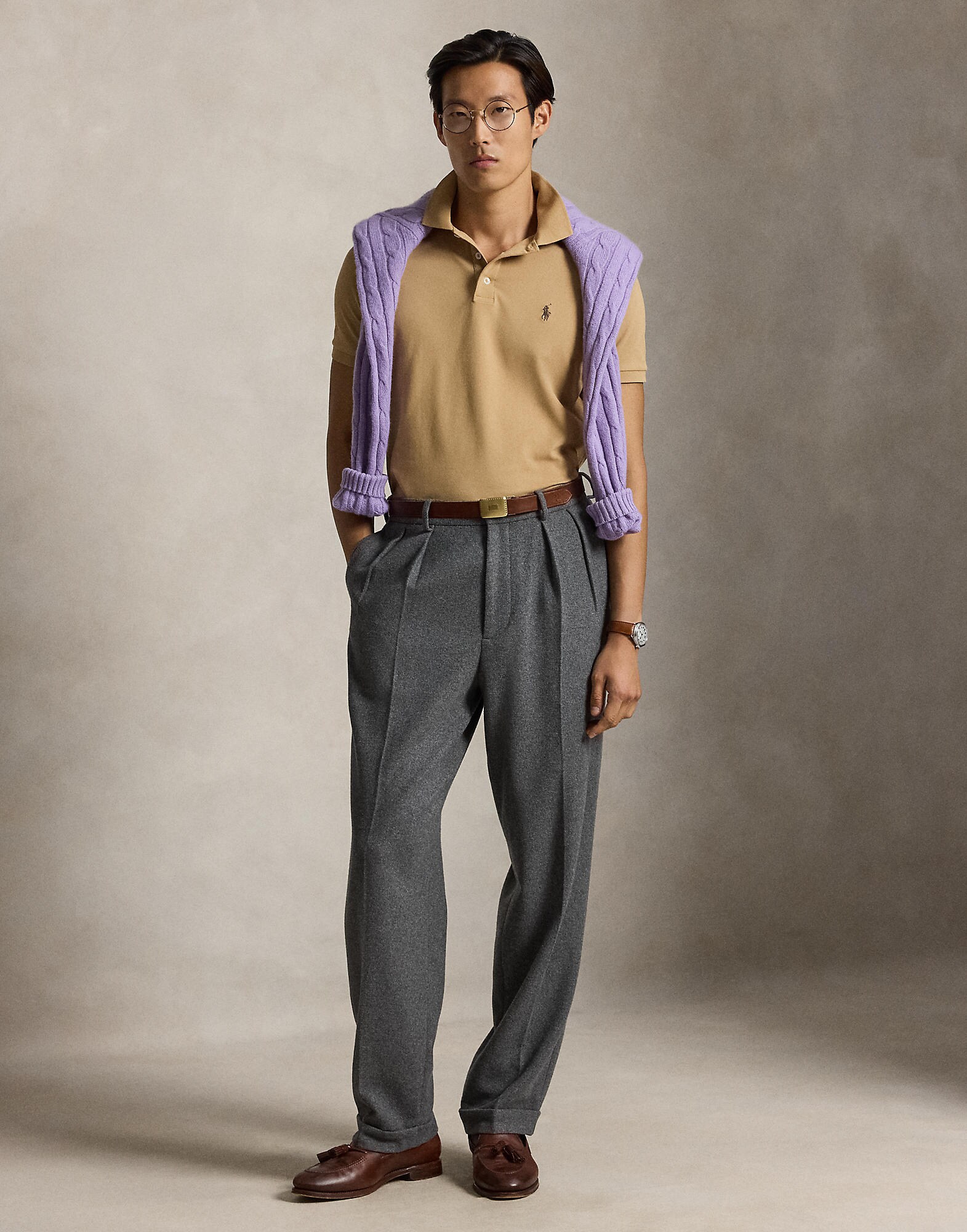 Polo Ralph Lauren Camiseta  marrón claro – imagen 4