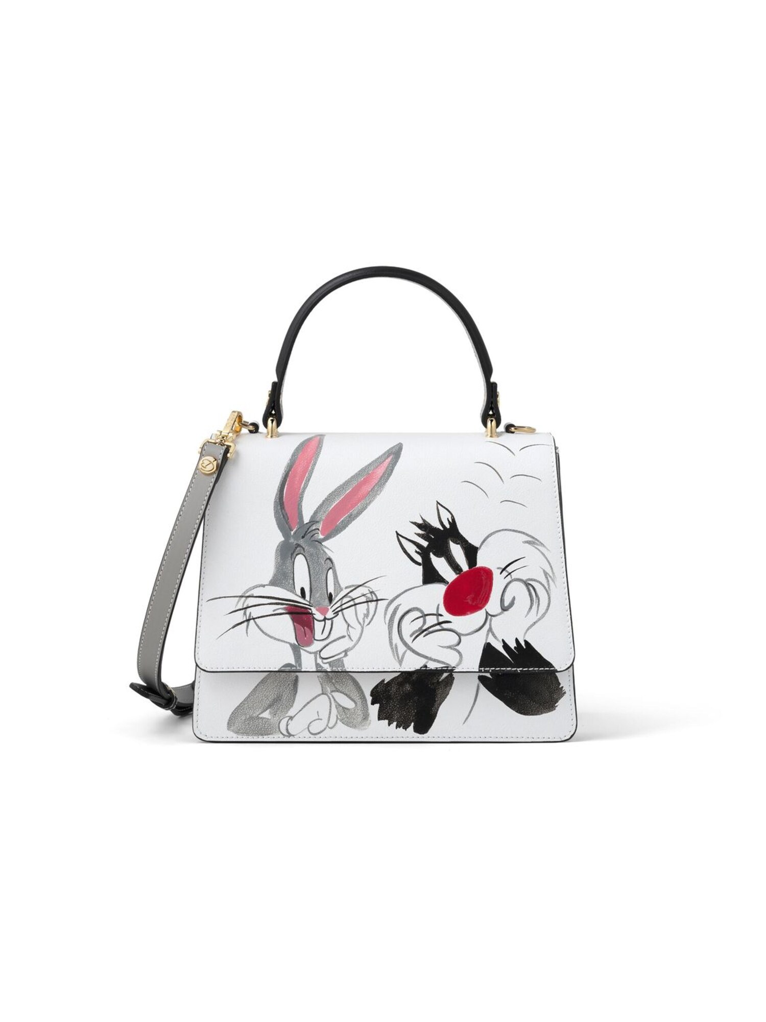 Braccialini Bolso de mano 'Penelope Looney Tunes'  blanco