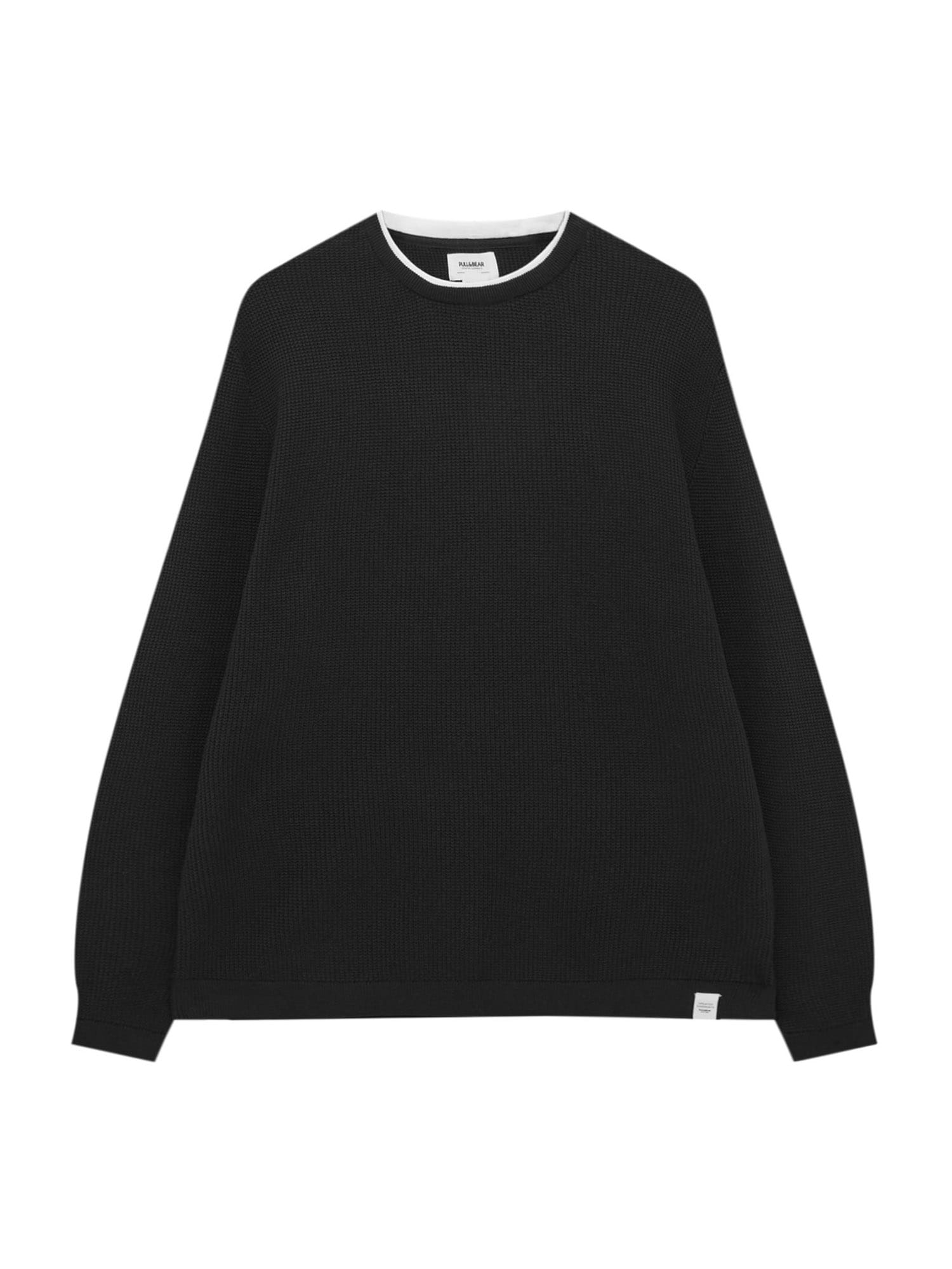 Pull&Bear Sweatshirt schwarz / wei