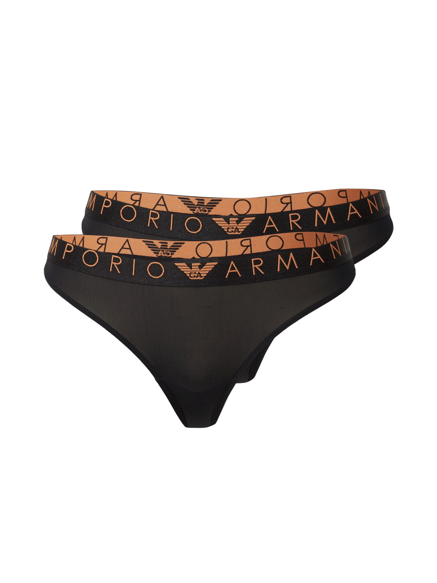 Emporio Armani Tangá  svetlohnedá / čierna