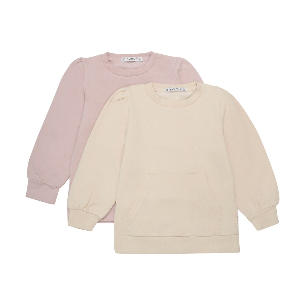MINYMO Sweatshirt Mädchen Größe 116 beige / rosa