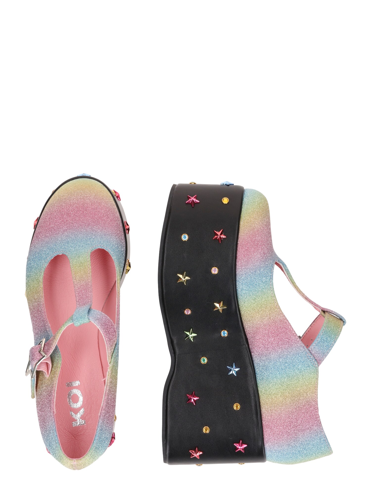 Koi Footwear Körömcipők 'Rainbow Chapel'  világoskék / világos sárga / világoszöld / világos-rózsaszín termék 2. képe